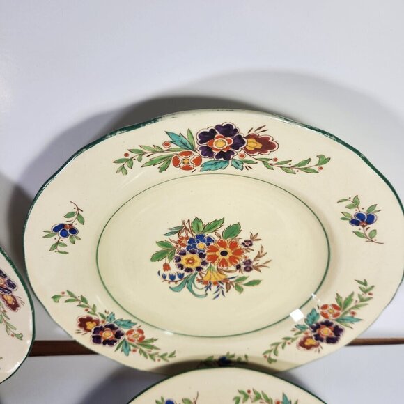 Vintage Mintons Marlow Floral Plates Set of 5 Standard 9" Dinner Plate - Picture 14 of 14